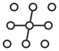 Vector Nodes Flat Icon Image Royalty Free Stock Photo