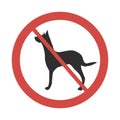 Vector not allowed sign on white background with red circle. Illustration can use in cafe, restaurant. Royalty Free Stock Photo