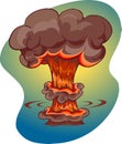 Vector - Nuclear explosion mushroom cloud