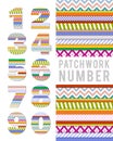 Vector numbers in patchwork style