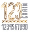 Vector numerals collection. Funky numbers for use as poster design elements.