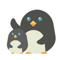 Vector nursery cute wild mammal animal penguin