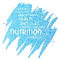 Vector nutrition health diet paint brush Royalty Free Stock Photo