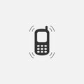 Vector object of phone web line isolated icon Royalty Free Stock Photo