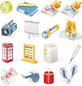 Vector objects icons set. Part 14 Royalty Free Stock Photo