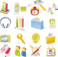 Vector objects icons set. Part 2 Royalty Free Stock Photo