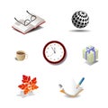 Vector objects on a white background Royalty Free Stock Photo