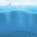 Vector Ocean background with copyspace Royalty Free Stock Photo