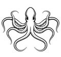 Vector octopus illustration Royalty Free Stock Photo