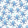Vector octopus pattern Royalty Free Stock Photo