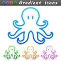 Vector octopus symbol icon design
