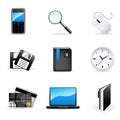 Vector office and business icons set Royalty Free Stock Photo