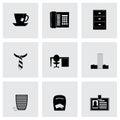 Vector office icon set Royalty Free Stock Photo