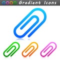 Vector office paper clip symbol Royalty Free Stock Photo