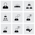 Vector office people icon set Royalty Free Stock Photo