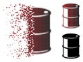 Dispersed Pixel Halftone Oil Barrel Icon Royalty Free Stock Photo