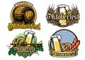 Oktoberfest badge design collection in full colored