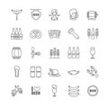 Vector Oktoberfest thin line icons