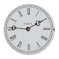 Vector old clock dial illustration