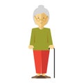 Vector old lady or grandmother. Royalty Free Stock Photo