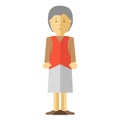 Vector old lady or grandmother. Royalty Free Stock Photo