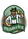 Old man with beer celebrating oktoberfest