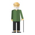 Vector old man or grandfather. Royalty Free Stock Photo