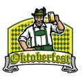 Old man happy oktoberfest badge