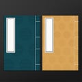 Vector Old, Retro, Vintage, Classic or Traditional Chinese Book Binding Illustration with Chinese style Pattern