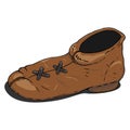 Footwear icon. Vector of old shoes, boots. Hand drawn men`s boots Royalty Free Stock Photo