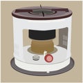 Vector stove using kerosene for cooking Royalty Free Stock Photo