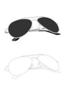 Vector old style sunglasses