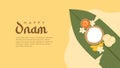 vector onam background template flat design Royalty Free Stock Photo