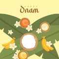 vector onam banner template flat design Royalty Free Stock Photo