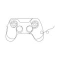 Vector one Continuous line art drawing of game controller or gamepads minimalist pro illustration