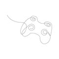 Vector one Continuous line art drawing of game controller or gamepads minimalist pro illustration