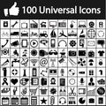 Vector one hundred universal icons