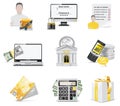 Vector online banking icon set. Part 2 Royalty Free Stock Photo