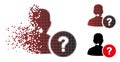 Dispersed Pixel Halftone Online Support Icon Royalty Free Stock Photo