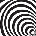 Vector op art oval background. Optical illusion. Vector op art b