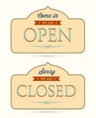 Vector open and closed signs Royalty Free Stock Photo