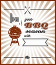 Vector. Open your BBQ season Royalty Free Stock Photo
