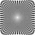 Vector optical illusion zoom black and white background