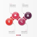 Vector 4 option infographic template with circles