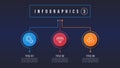 Vector 3 options infographic design, structure chart, presentati Royalty Free Stock Photo