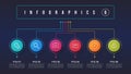 Vector 6 options infographic design, structure chart, presentati