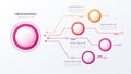 Vector 4 options infographic design, structure chart, presentati Royalty Free Stock Photo