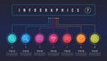 Vector 7 options infographic design, structure chart, Royalty Free Stock Photo