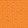 Vector orange background brick wall with mortar flat design splash Royalty Free Stock Photo