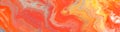 Vector orange banner. Hand drawn abstract paint brush stroke.